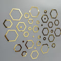 Acrylic Hexagon Ring Mirror Wall Decor